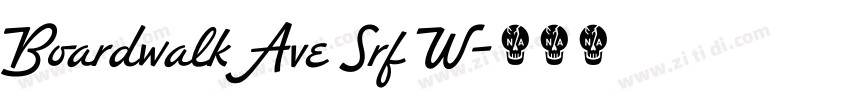 Boardwalk Ave Srf W字体转换